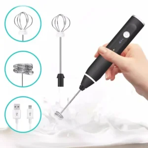 2-in-1 Rechargeable Coffee Beater & Electric Milk Frother – Smooth Mixing, Compact & Easy to Use